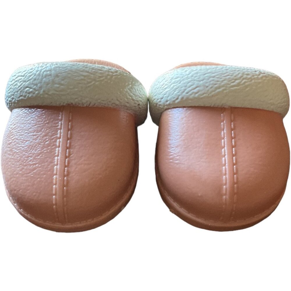 Our Generation Doll Shoes Brown Tan Bedroom Slippers Battat OG